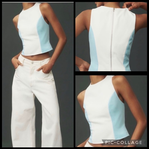 Anthropologie Tops - Flat White By Anthropologie Sleeveless Blouse